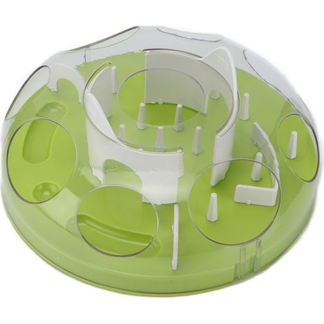 KIMISS Puzzle de la Nourriture pour Chats, Labyrinthe du Labyrinthe Lent Difficile et Stimulant Le Bol d'alimentation Bol de Chiens de Chiens Traitement des Qui Mangent du Plat Interactif (1/5)