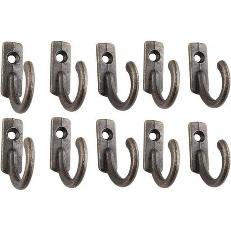 Crochet Mural Décoratif de Clé Hanger Vintage Bronze, 10Pcs- (1/5)