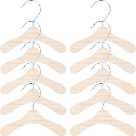 Cintre en bois pour vêtements de chien et chat, lot de 1, argenté (1/5)