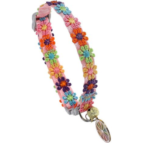 Collar de encaje con flores para gatos, ajustable, decorativo, 2 piezas, colorido, para mascotas. (1/5)