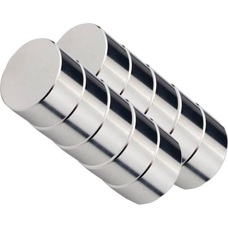 Lot de 10 Aimants en Néodyme (10 x 5 mm) - Puissants pour Réfrigérateur et Tableau Magnétique - Petits Aimants pour Papeterie (1/3)
