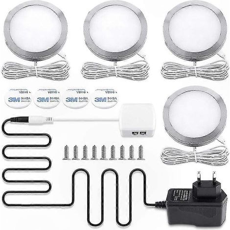 Ultradünnes LED-Panel, 3000 K warmweiß, 4er-Set Deckenleuchten für Innenräume, Energiesparklasse A++ (1/5)