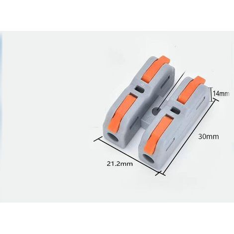Lntyq Drahtverbinder, SCH-2 Schnellverbinder, Klemmenblockverbinder, elektrische Verbinder, Hebelmutter-Drahtverbinder (14 Stück) (1/5)
