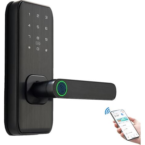Serrure Intelligente de pêne Dormant du Mot de Passe RFID d'empreinte Digitale for la Porte en Bois d'intérieur utilisée (1/5)