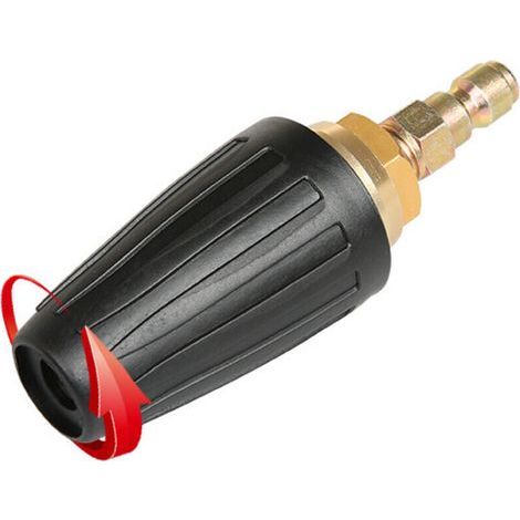 Buse Turbo rotative Raccord Rapide - pour Nettoyeur Haute Pression - Accessoire de Nettoyage (025 ouverture) (1/5)