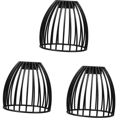 Lot De 3 Abat-Jours En Fer Forgé Pour Lustre En Forme De Cage À Oiseaux Abat-Jour De Plafond Réducteur D'Écrou Chauffe-Palettes Abat-Jour Pour Cage À Oiseaux Généreux (1/5)
