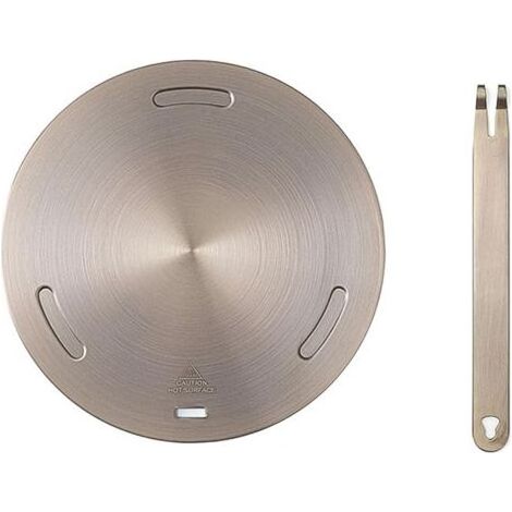 Adaptateur Induction 16 cm en Acier Inoxydable avec poignée Amovible,Adaptateur Plaque Induction pour Tasse à café, Casserole à Lait, Or Rose (1/5)