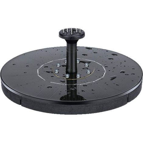 Fontaine solaire, fontaine flottante pour bassin extérieur, fontaine avec accumulation d'énergie et lumière, fontaine de bain pour oiseaux, décoration de jardin (18 cm) (1/5)