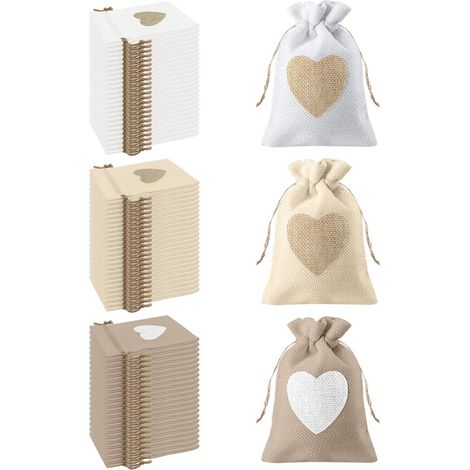 Tovbmup 24 Zakken - jute Zakken - herbruikbaar - geschikt voor bruiloften, retourgeschenken, snoep, geschenken, dopen, verjaardagen - 1014cm (1/5)