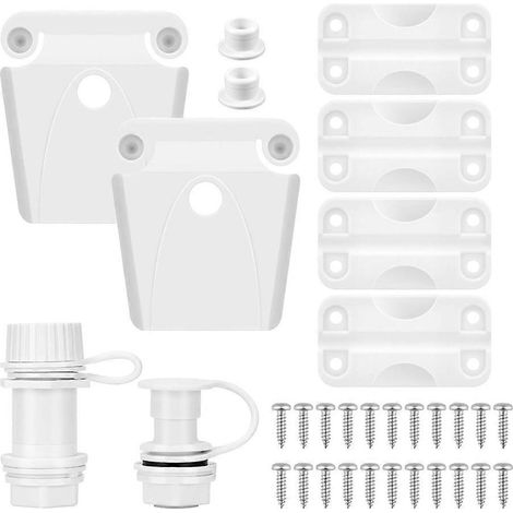 Kit de pièces de rechange pour glacière Igloo : charnières en plastique, loquets, bouchon de vidange et autres pièces. (1/5)