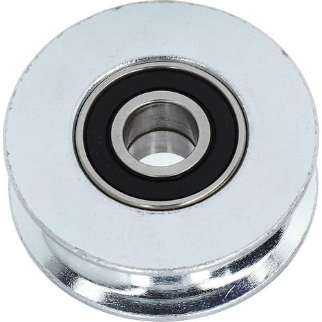Poulie à gorge en U en acier allié, galet de guidage pour portails coulissants, diamètre extérieur 64 mm, alésage central 15 mm (1/5)