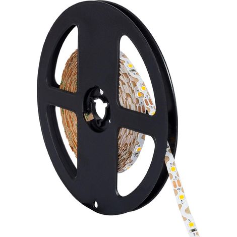 Bobina 5m Striscia LED 12V SMD ZIG ZAG 60 LED/m 7W/m 700lm/m IP20 Larga 6mm Taglio 5cm 4000K Bianco Naturale