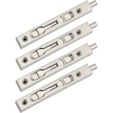 4er-Pack (2 Paar) Türriegel mit verdeckter Hebelwirkung, Edelstahl-Schieberiegel (15 cm Länge) – Crezuo