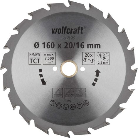 Lame scie circulaire CT 20Dts Diamètre 160 x 20 mm (1/3)
