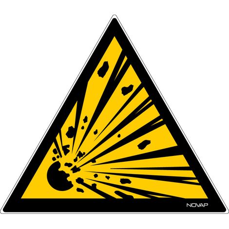 Panneau Danger d'explosion - Rigide Triangle 300mm - 4200040