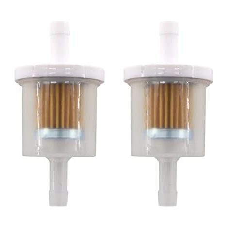 Paquete de 2 filtros de combustible para cortadora de césped, tractor de césped, muchos motores Briggs & Stratton. Stratton 493629 691035 695666 AM108356 Tecumseh 34279 A (1/4)