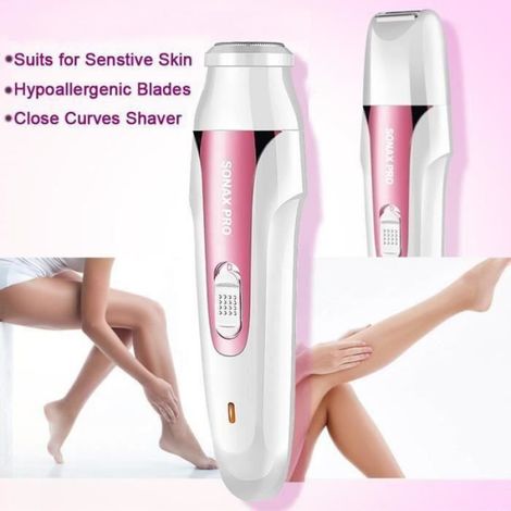 Épilateur Électrique 5 en 1 Femme Rasoir Rasage Épilation Imperméable pour Le Nez du Corps Visage Jambes Bras Tondeuse À Sourcils (1/4)