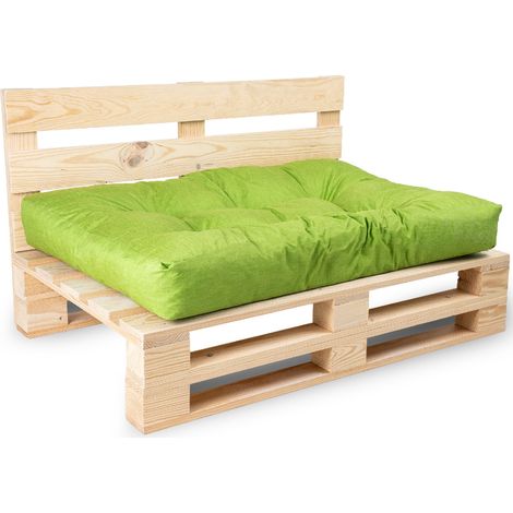 Assise Seule Coussin Palette - 120x80x15 cm Vert Bananair Fabriqué en France (1/5)