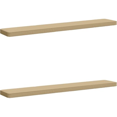 vidaXL 2-Piece Bench Cushions VUGHT 2 pcs 100% Polyester Beige