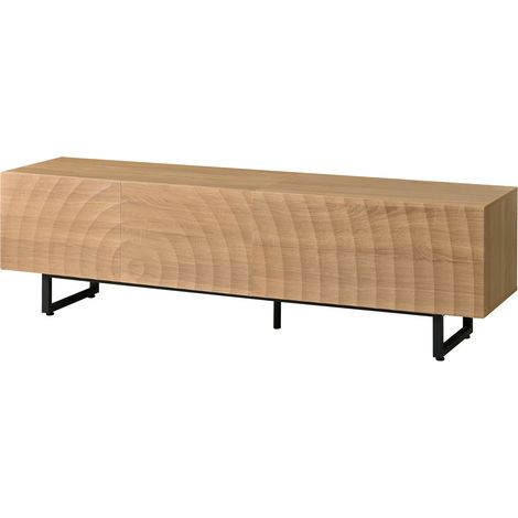 Mueble TV moderno de madera natural 180 x 38 x 51,5 cm (1/5)