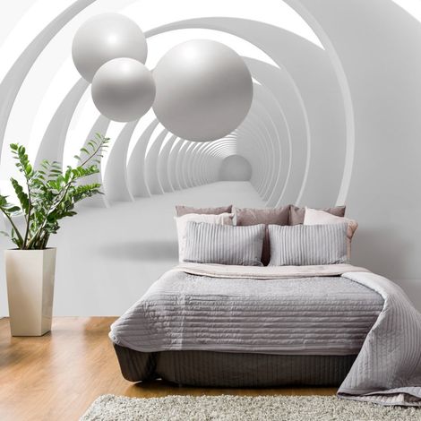 Papier peint Tunnel blanc - 150 x 105 cm (1/4)