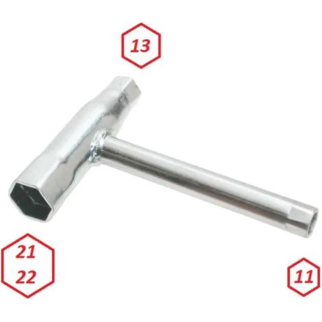 Clé à bougie 11mm + 13mm + 21-22mm clef à canne coudée tondeuse tracteur voiture camion moto douille