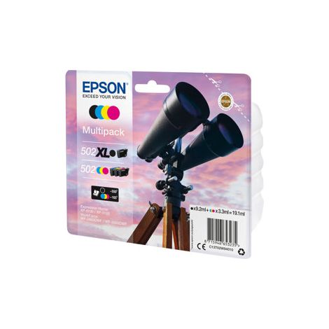 Epson Multipack 4-colours 502 XL Black - Compatible - Original (C13T02W94010) (1/2)