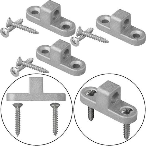 Lot de 4œillets pour auvent de caravane Œillets de fixation en métal pour barres de toit Œillets muraux sûrs pour fixation (1/4)