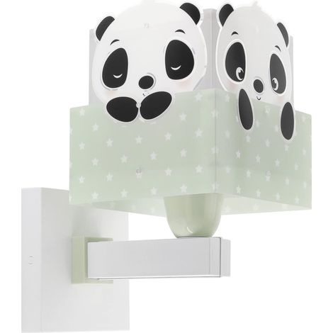 Lampe Applique Murale Enfant Ours Panda Animaux Vert 63169H, E27 (1/5)