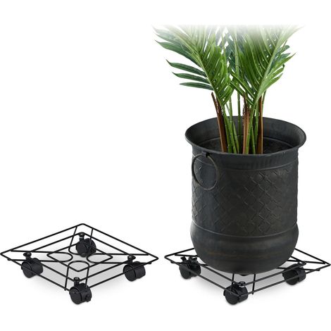 Quadratischer blumenwagen im 2er set
