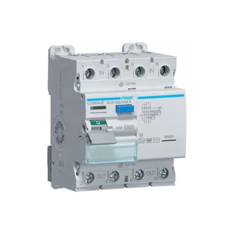 Hager FI-Schalter 3P+N 10kA 40A 30mA Typ B CDB640E (1/2)