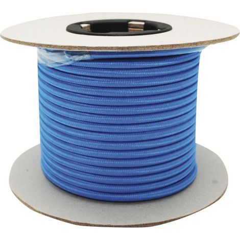 Rollo cable textil azul
