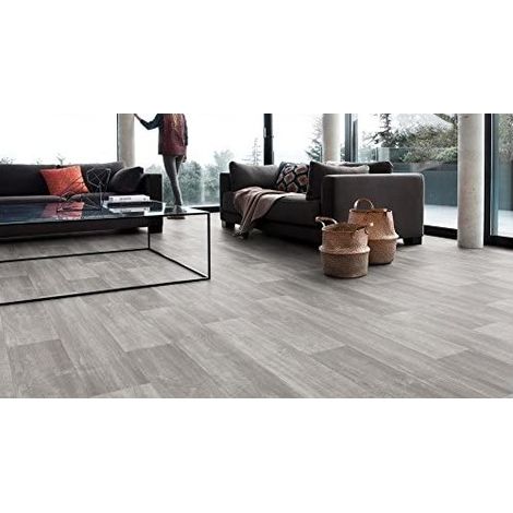 Revêtement de Sol PVC / Tapis d’intérieur / Sol Vinyle antidérapant / Grand choix de dimensions - 2 x 5m - Plancher Rustique. (1/4)