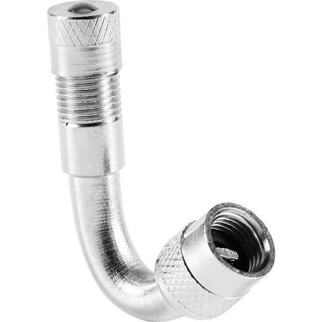 Extenseur de tige de valve universel 45°/90°/135° pour pneus auto et moto – Lot de 4 en laiton chromé avec filetage standard (1/5)