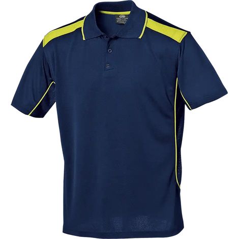 SIR SAFETY SYSTEM ATHLETIC Polo de travail respirant bleu et vert citron Taille XS