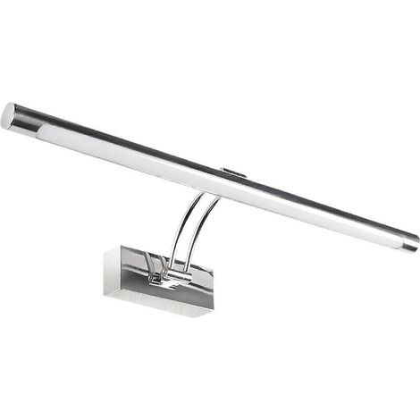 Applique murale LED pour salle de bain, résistante à l'humidité, 10 W, 50 cm, blanc froid, noir, luminaire moderne pour coiffeuse (1/5)