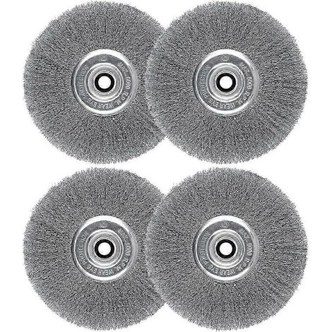 La brosse métallique de 8 pouces est compatible avec les meuleuses d'établi et permet d'éliminer efficacement la rouille de diverses pièces automobiles et moteurs. (1/5)