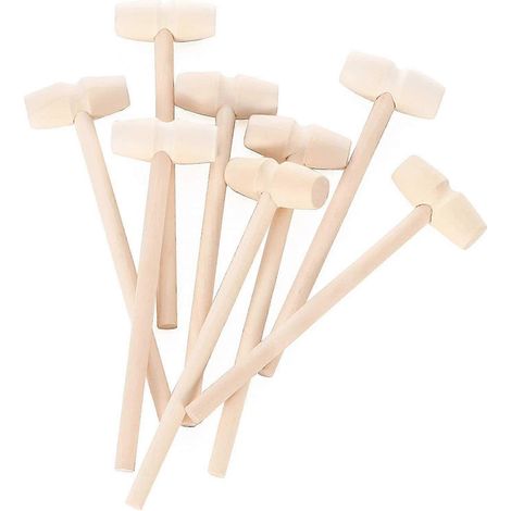 Lot de 30 marteaux en bois pour chocolat, mini marteaux en forme de cœur à casser pour chocolat (1/5)
