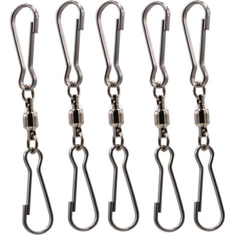 Set mit 5 Zubehörteilen für Windkraftanlagen: Leichtgängige Drehung, Doppelklemme, Wirbel, Aufhängungen, Spiralen, Windsäcke (1/4)