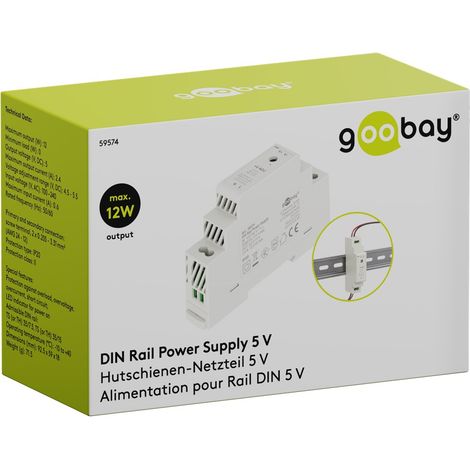 Alimentation sur rail DIN Goobay 5V 2,4A 12W IP20 (1/5)