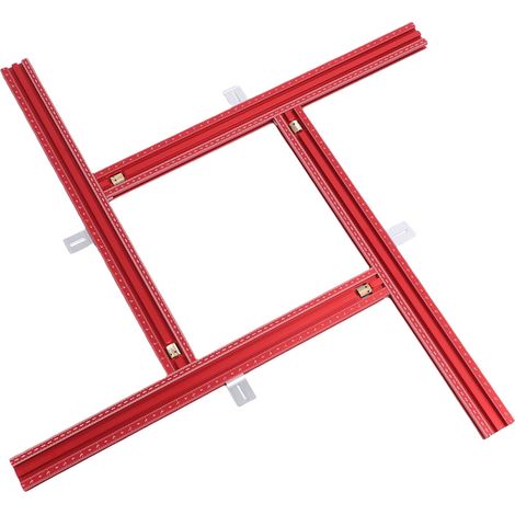 Système de rail de guidage parallèle réglable en alliage d'aluminium, ensemble de rails de scie, support, outils auxiliaires pour le travail du bois, 600mm/23,62 pouces (1/5)