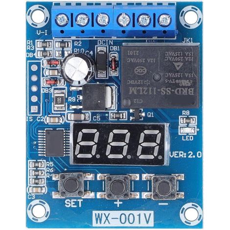 Module de détection de tension, module de relais temporisé numérique à modes multiples, 24 V