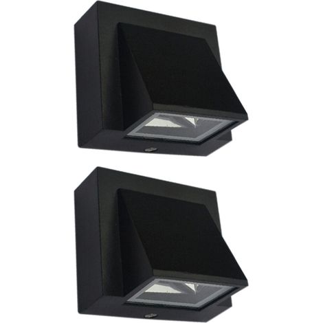 2 apliques LED modernos de 5 W para exteriores, resistentes al agua, perfectos para pasillos, patios, entradas, terrazas y balcones. (1/4)