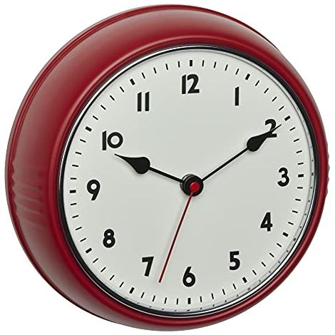 Horloge murale TFA Dostmann 60.3541.05 radiopiloté(e) 6.8 cm x 24 cm x 24 cm rouge (1/3)