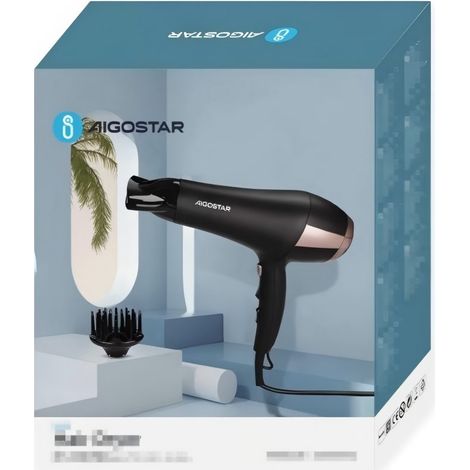 Sèche-cheveux ionique à ions négatifs 2400 W pour une utilisation à domicile : séchage rapide et silencieux.