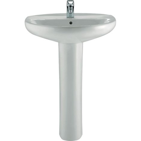 Lavabo Roca Victoria 60x49cm blanc (1/4)