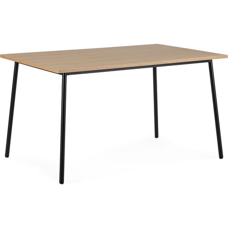 Mesa Comedor 135X90X77 Madera Natural/Metal Negro (1/4)