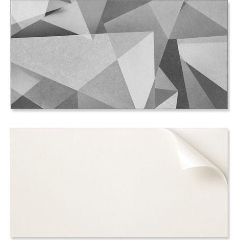 Vinilo decorativo autoadhesivo estampado para dormitorio, 100x50 cm, dise帽o abstracto de pol铆gonos.