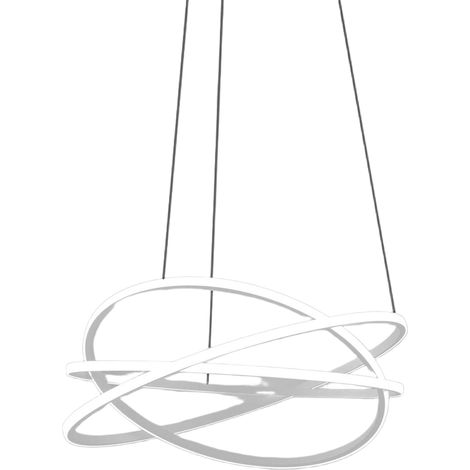 Suspension Atia S/M Aluminium Blanc Led 100W 7500Lm 3000K Gradable Phase Cut And Push - Gealuce (1/3)