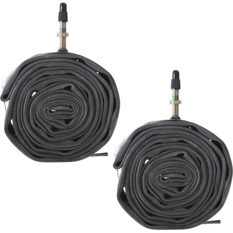 Lot de 2 chambres à air en caoutchouc butyle 700x23C avec valve française pour vélo de route et VTT (1/5)